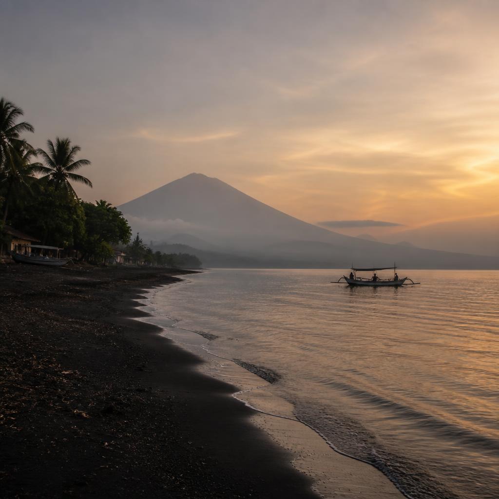 Calm coastal mornings in North Bali