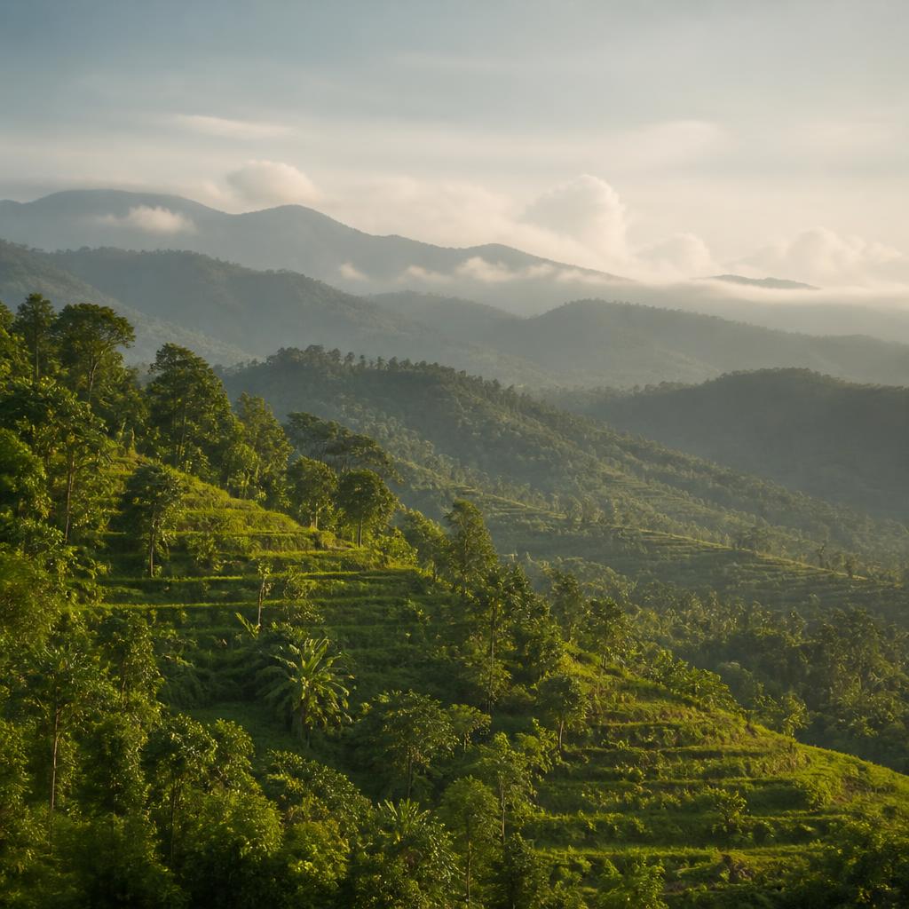 Quiet hills above Lovina